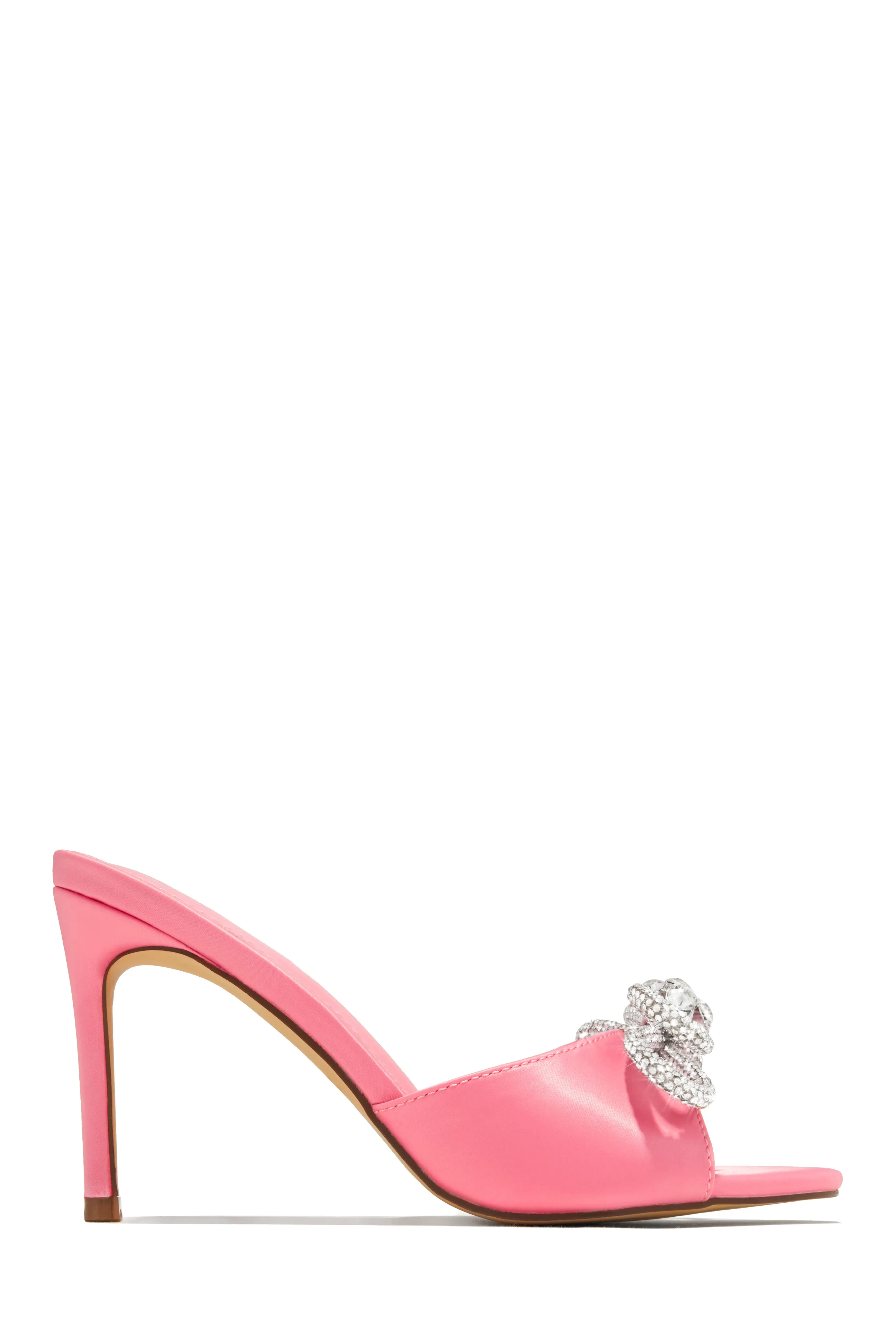 Mishelle Embellished Mule Heels - Nude