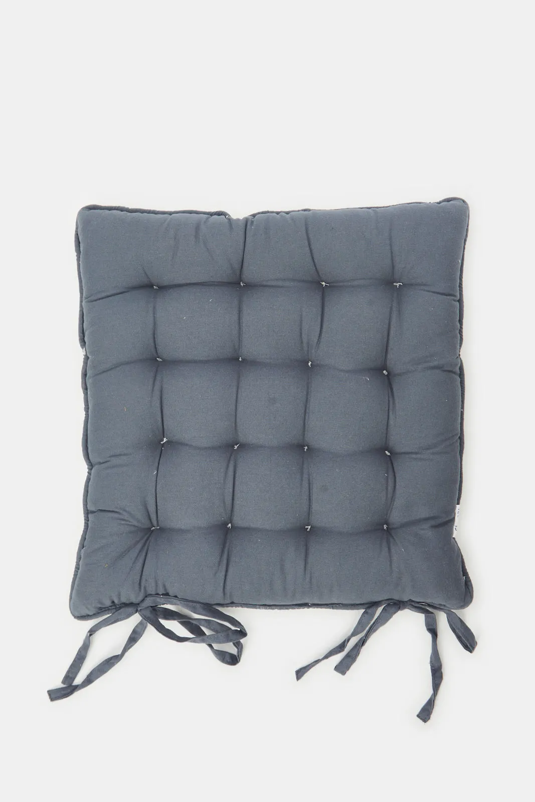 Navy Geometric Printed Chair Pad
