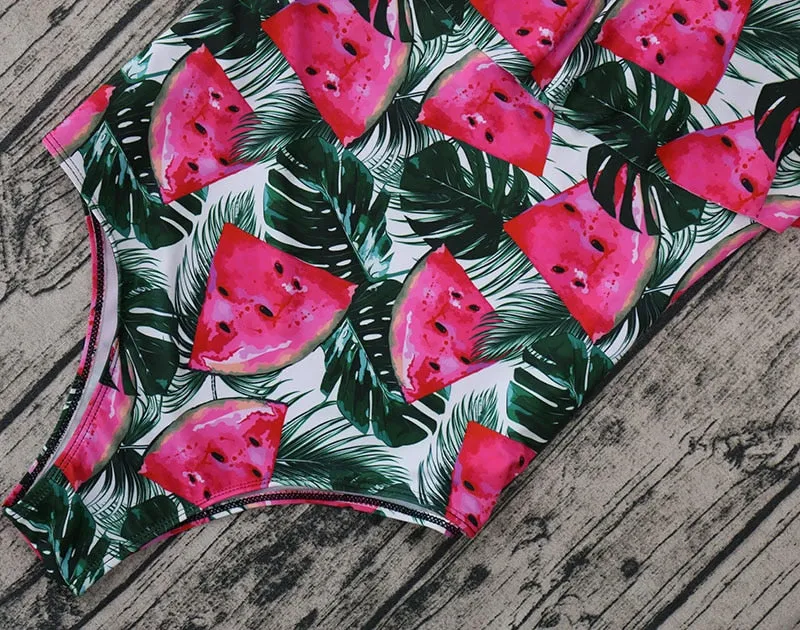 Off Shoulder Printed One Piece Swimsuit