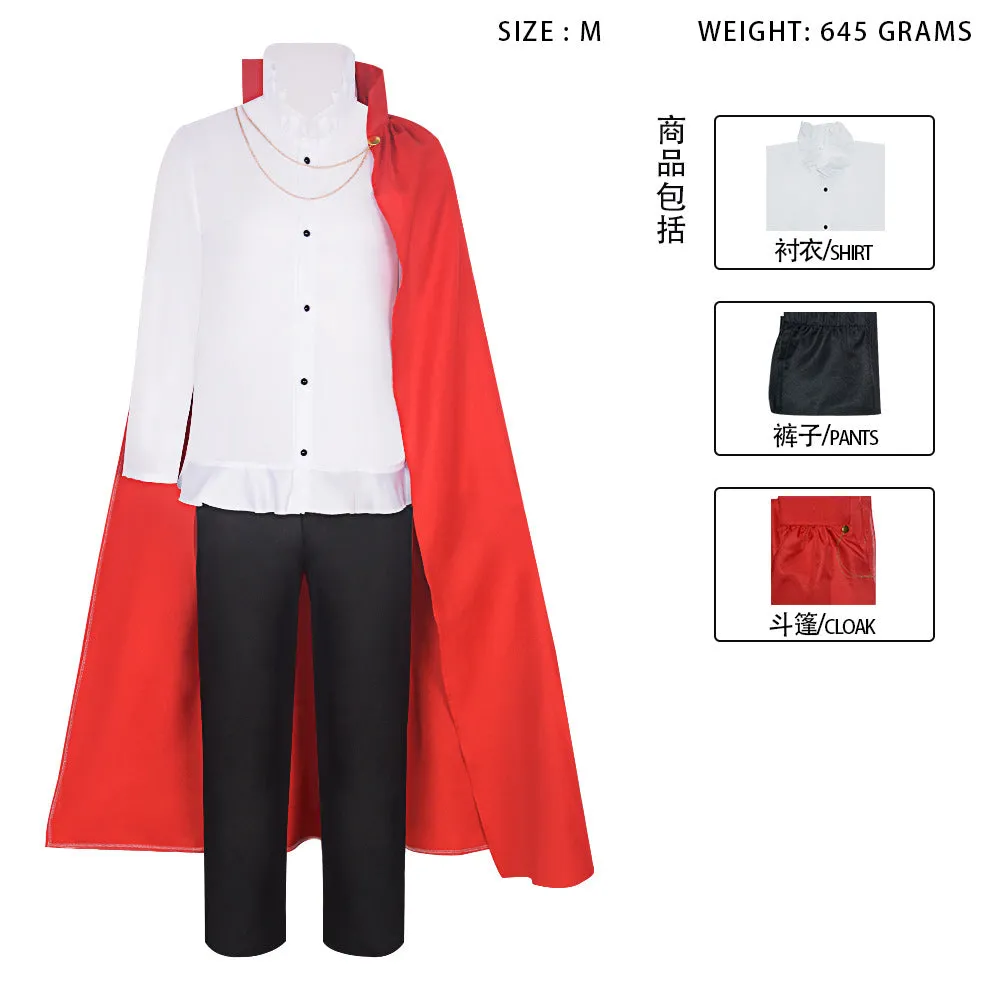 One Piece Sanji Top Pants With Cloak Set Party Carnival Halloween Cosplay Costume