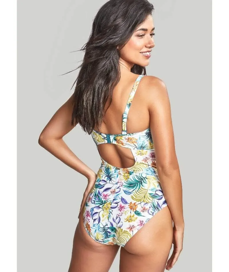 Panache Swimwear Botanical Padded Bandeau One Piece Swimsuit - Floral