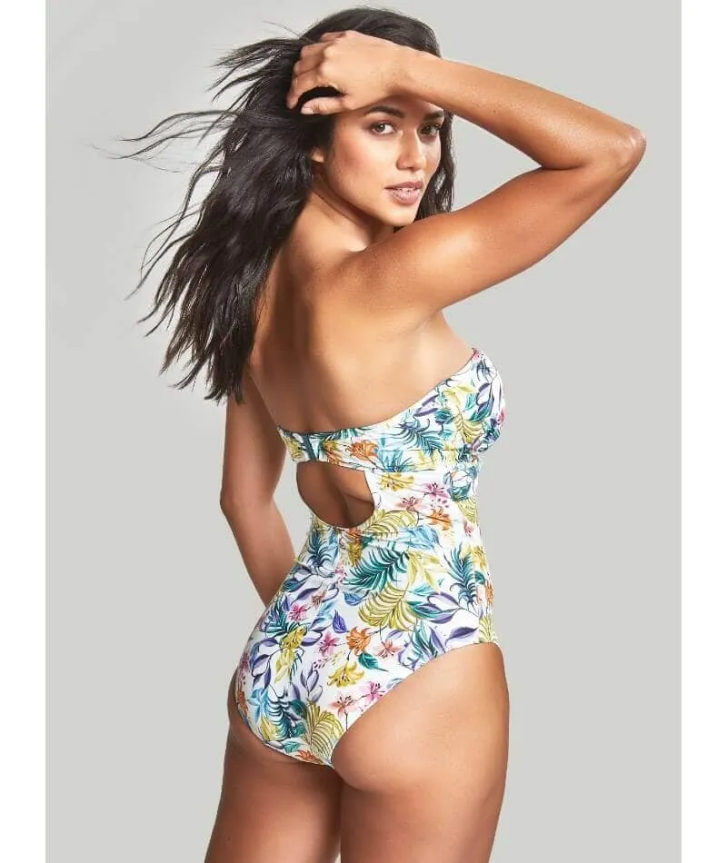 Panache Swimwear Botanical Padded Bandeau One Piece Swimsuit - Floral