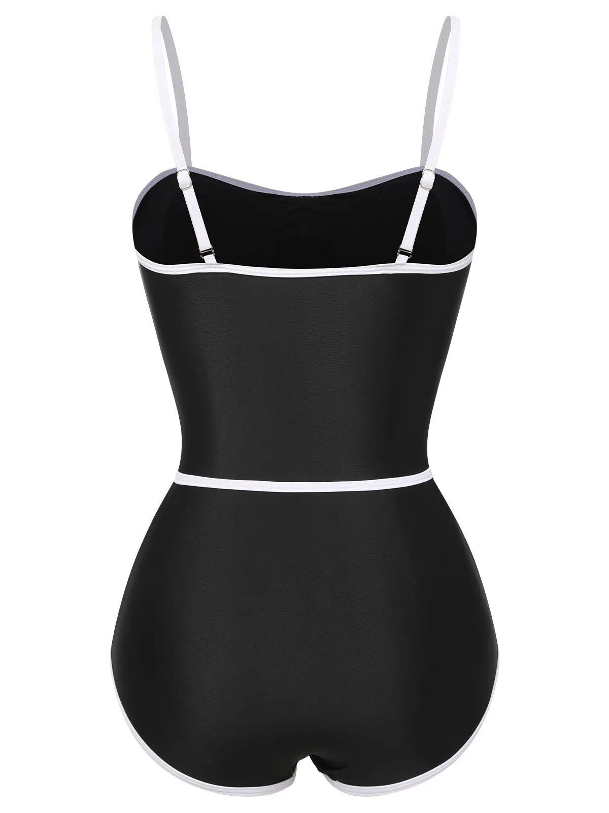 Red 1960s Lined Sling One-Piece Swimsuit