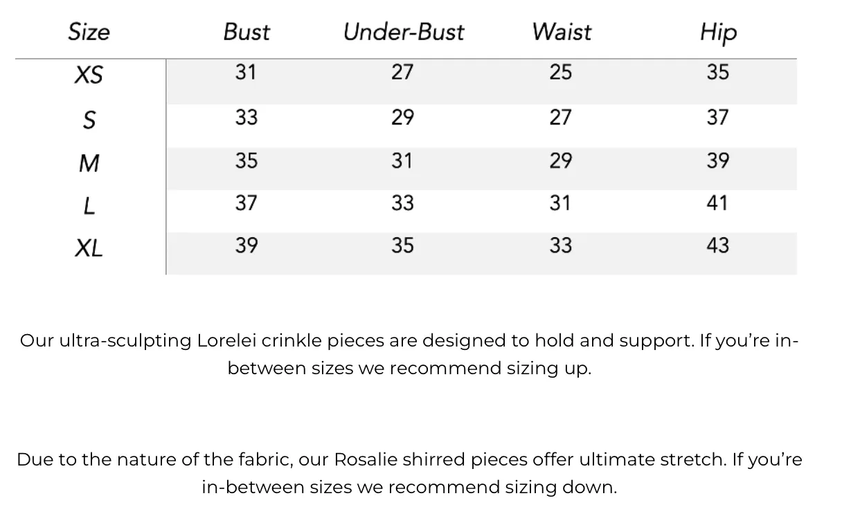 Rosalie Black Texture Bandeau One Piece