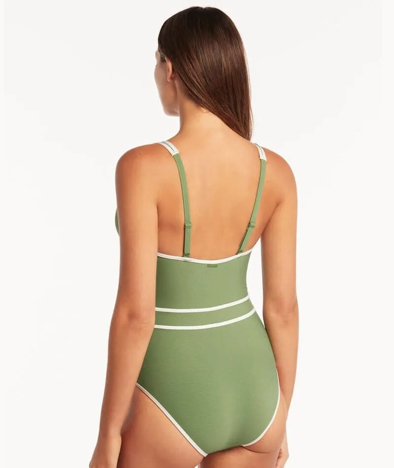 Sea Level Elite Spliced One Piece Swimsuit - Olive