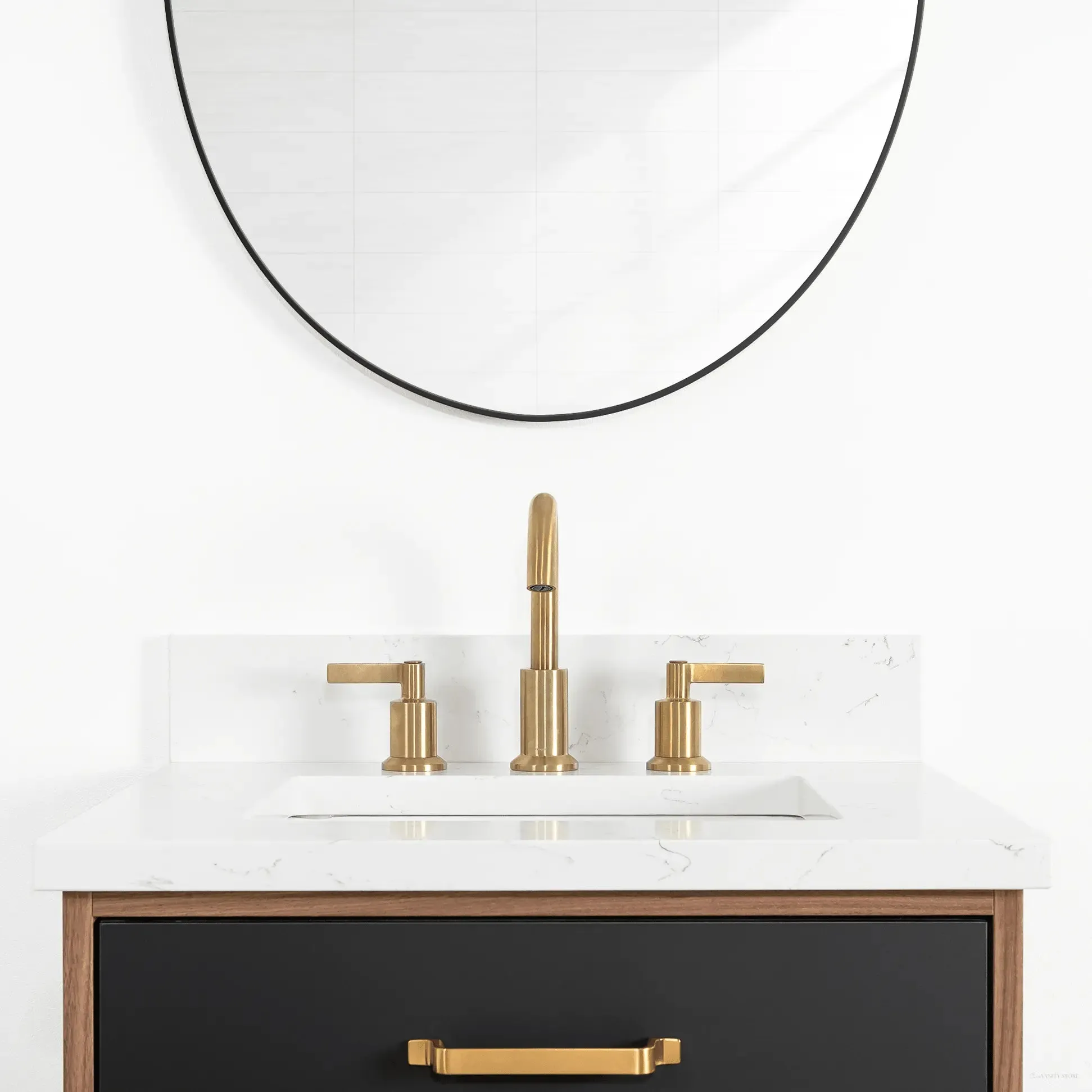 Sidney 24" Matte Black Bathroom Vanity
