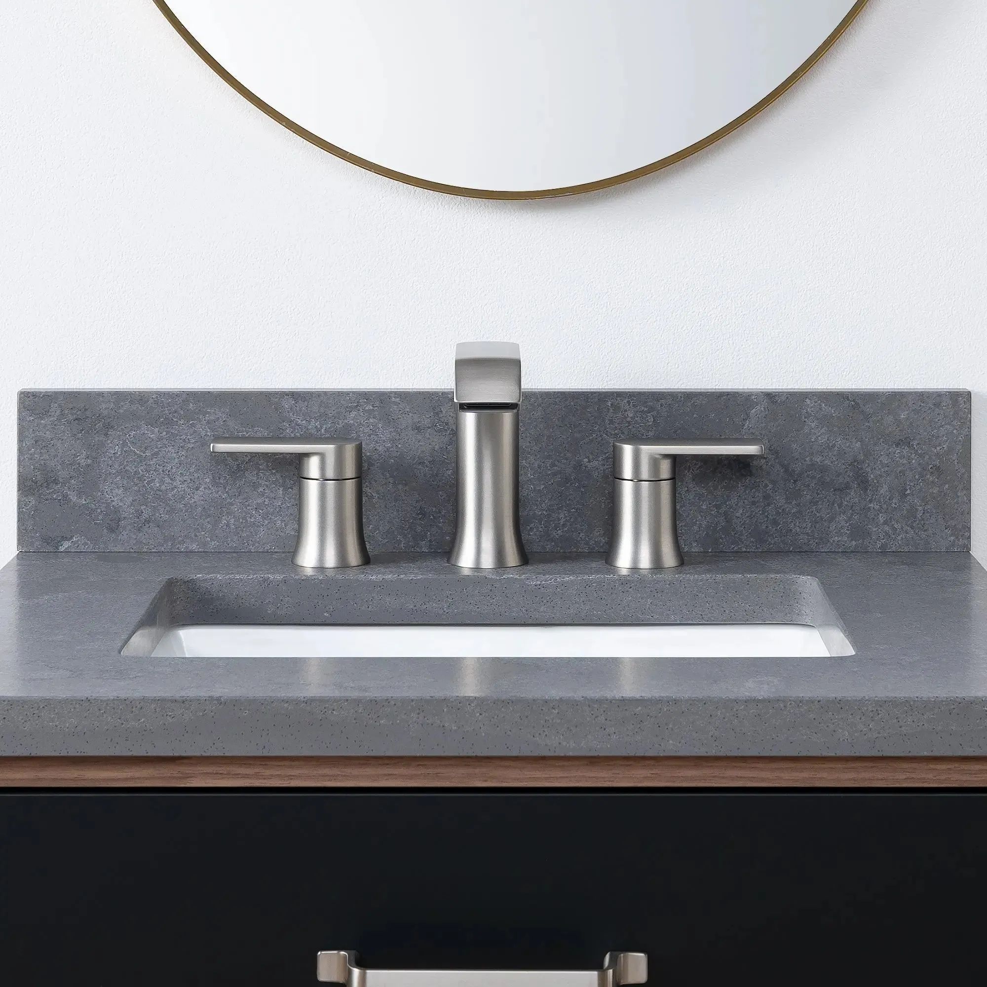 Sidney SLIM 24" Wall Mount Matte Black Bathroom Vanity