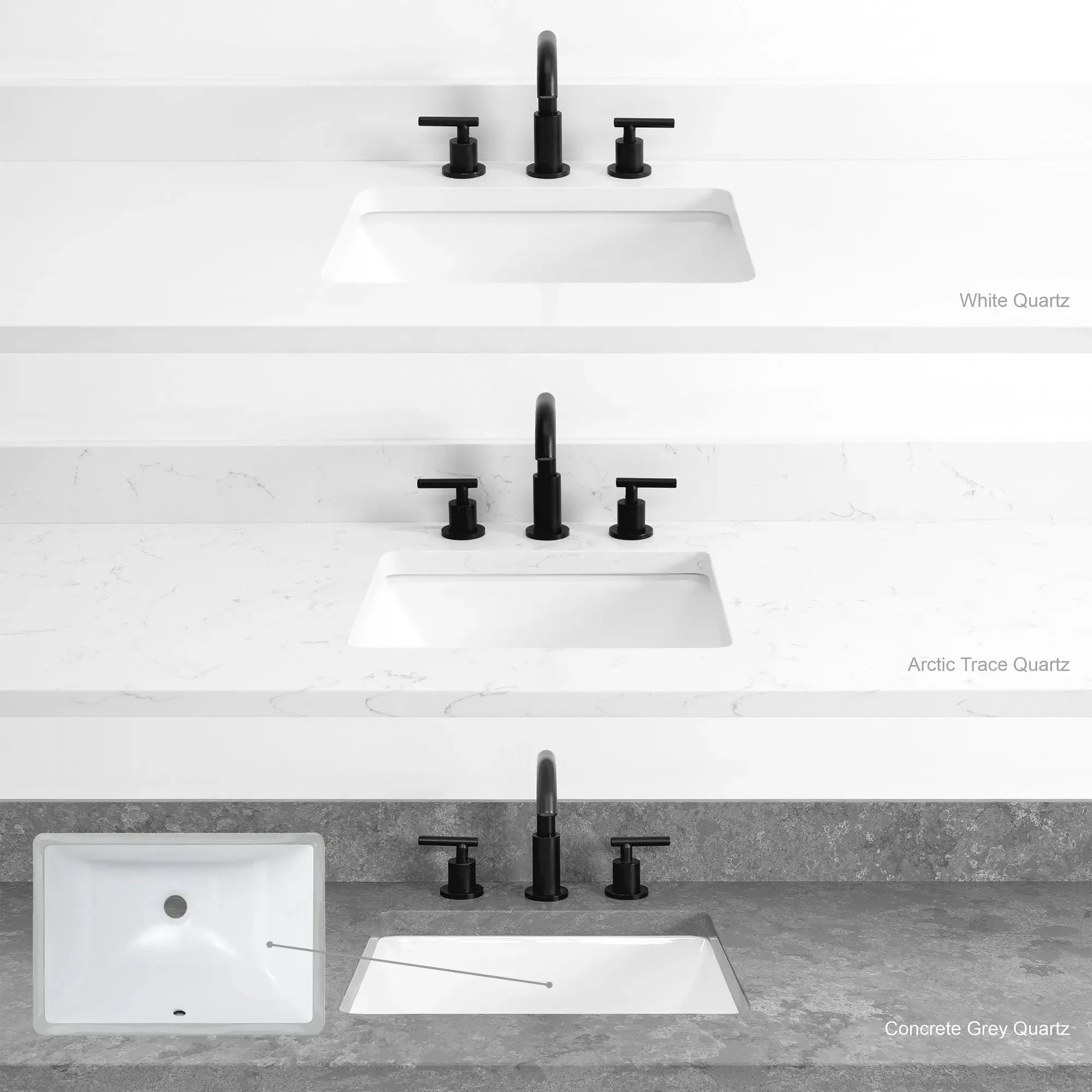 Sidney SLIM 24" Wall Mount Matte Black Bathroom Vanity