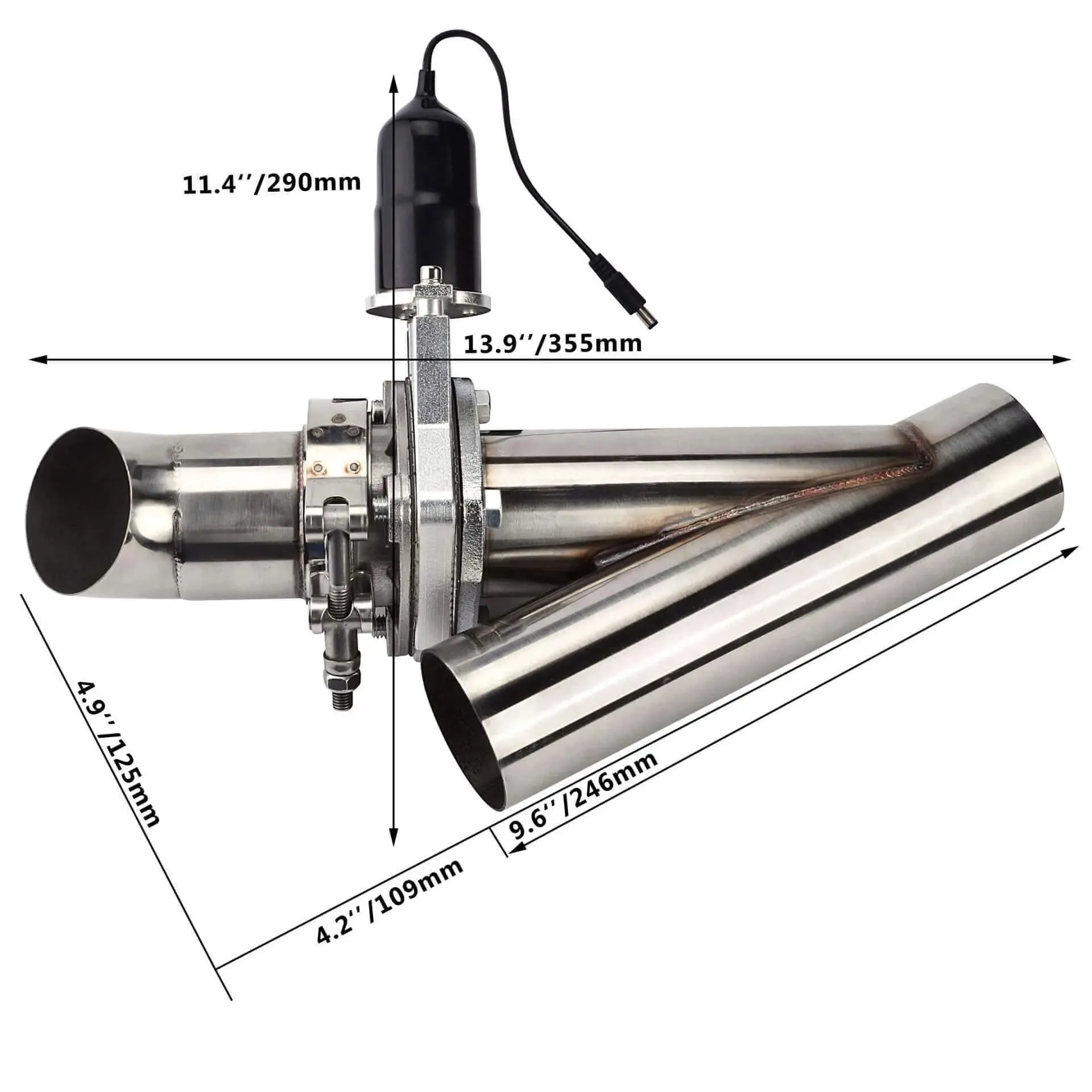 SPELAB 2.0/2.25/2.5/3.0 Inch Remote Electric Exhaust Cutout Kit