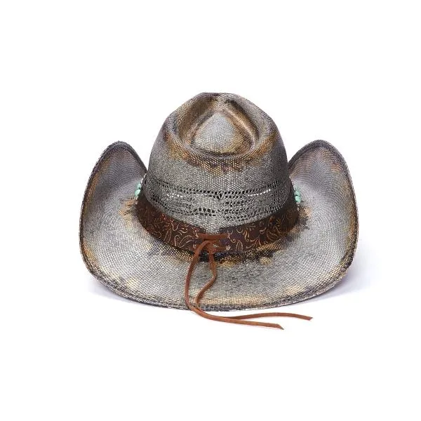 Stampede Straw Western Hat - The Teal Stone