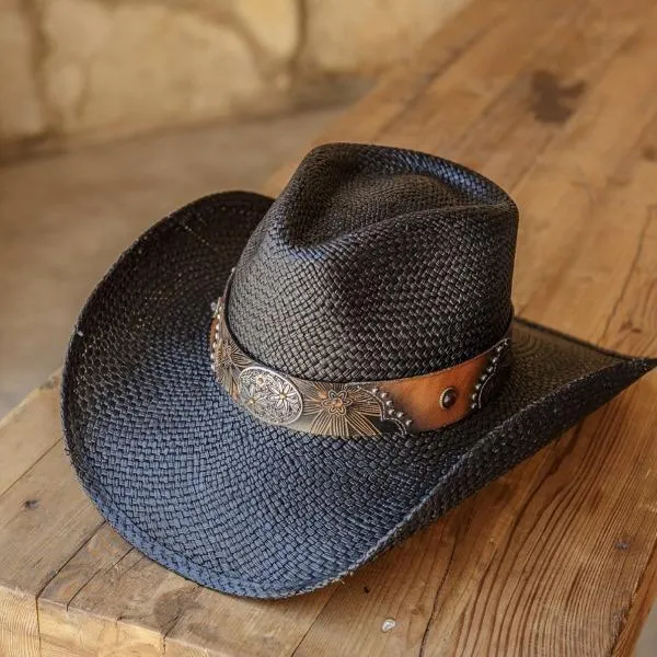 Stampede Western Straw Hat- The Black Mamba
