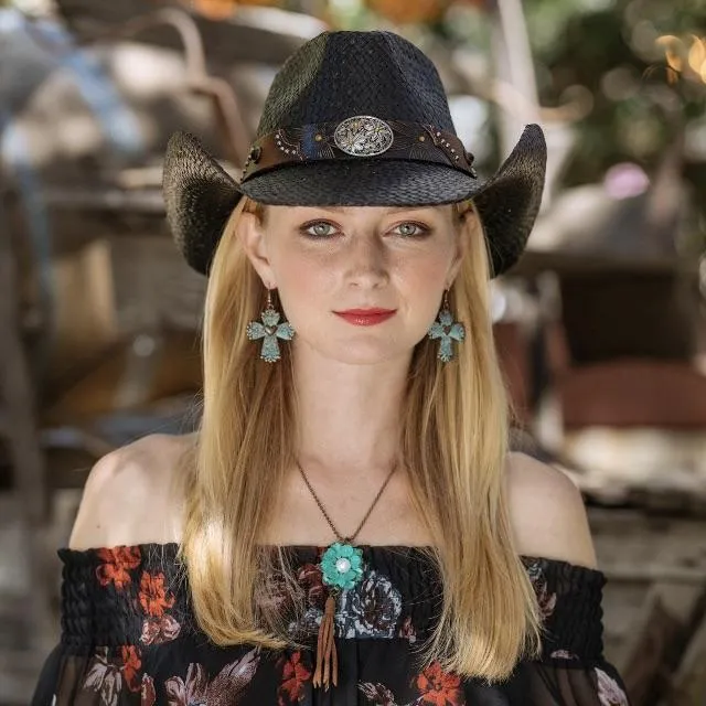 Stampede Western Straw Hat- The Black Mamba