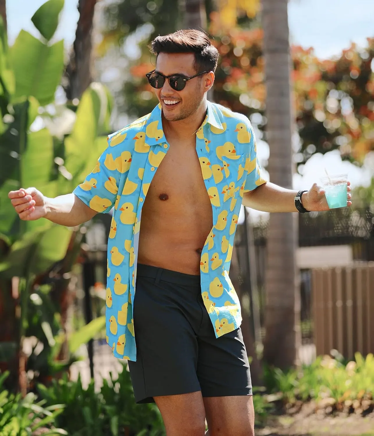 Tipsy Elves Hawaiian Shirts for Men - Mens Casual Beach Summer Shirts - Stretch Fabric with Modern Fit