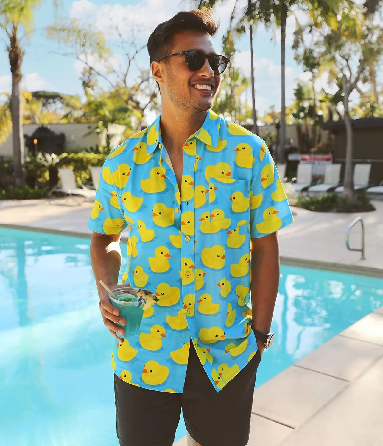 Tipsy Elves Hawaiian Shirts for Men - Mens Casual Beach Summer Shirts - Stretch Fabric with Modern Fit