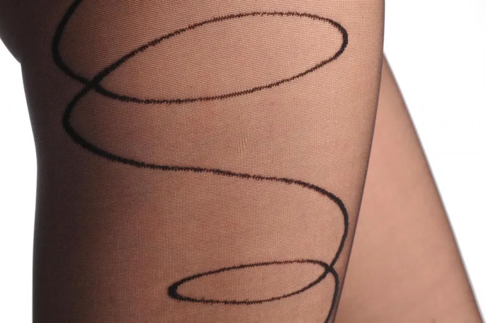 Transparent Black With Opaque Waved Side Line