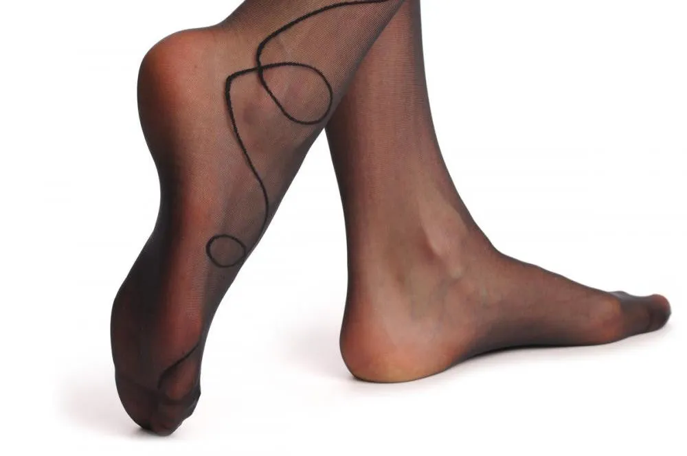 Transparent Black With Opaque Waved Side Line