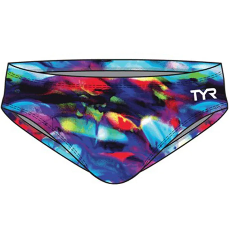 TYR - Men's Synthesis Racer Brief - Blue/Multi