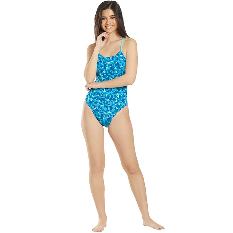 TYR - Optic Cutoutfit Ladies Swimsuit - Teal/Multi