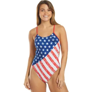 TYR - Star Spangled Cutoutfit Ladies Swimsuit - Red/White/Blue