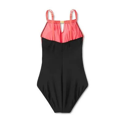 Women's High Neck Keyhole Wrap One Piece Swimsuit