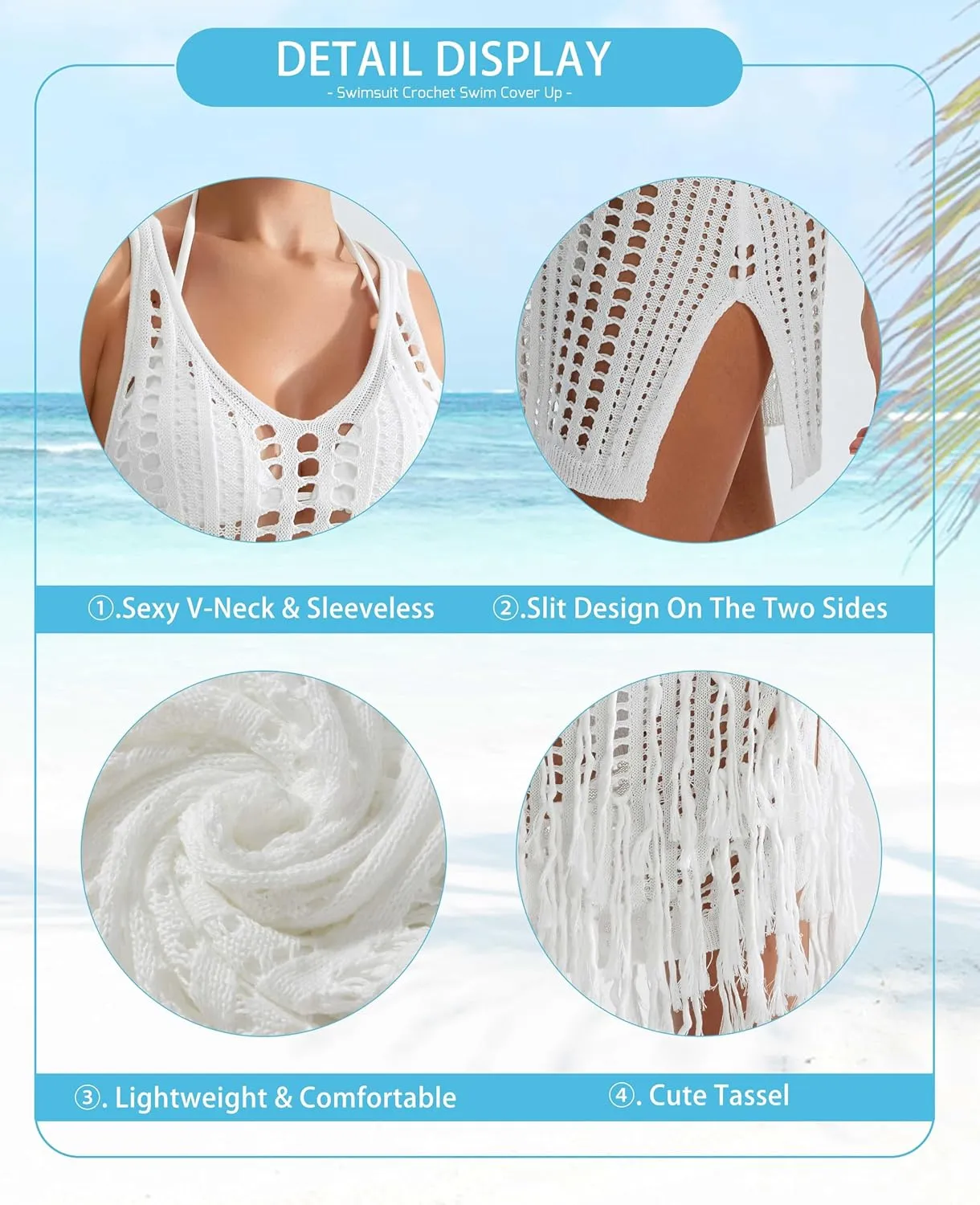 Womens Swimsuits Cover Ups Crochet Bathing Suit Bikini Coverup Hollow Out Dresses Beach Swimwear