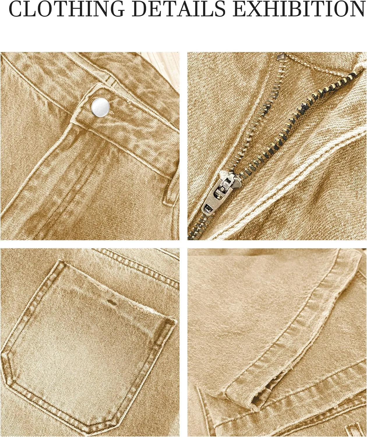 Womens Wide Leg Jeans - Baggy Loose Boyfriend Denim Pants