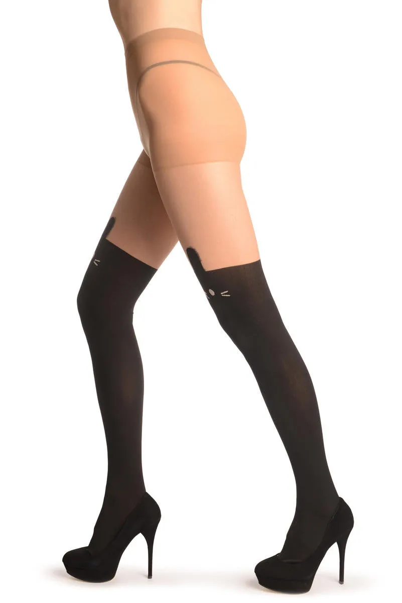 Woven Rabbit Faux Stockings