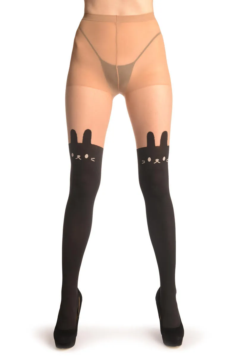 Woven Rabbit Faux Stockings