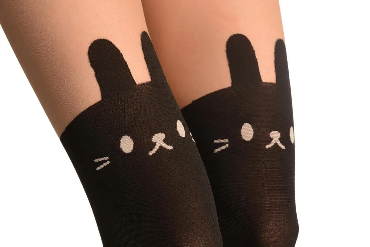 Woven Rabbit Faux Stockings