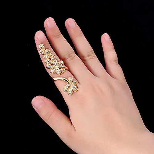 Yellow Chimes Finger Fashion Gold Ring for Women & Girls