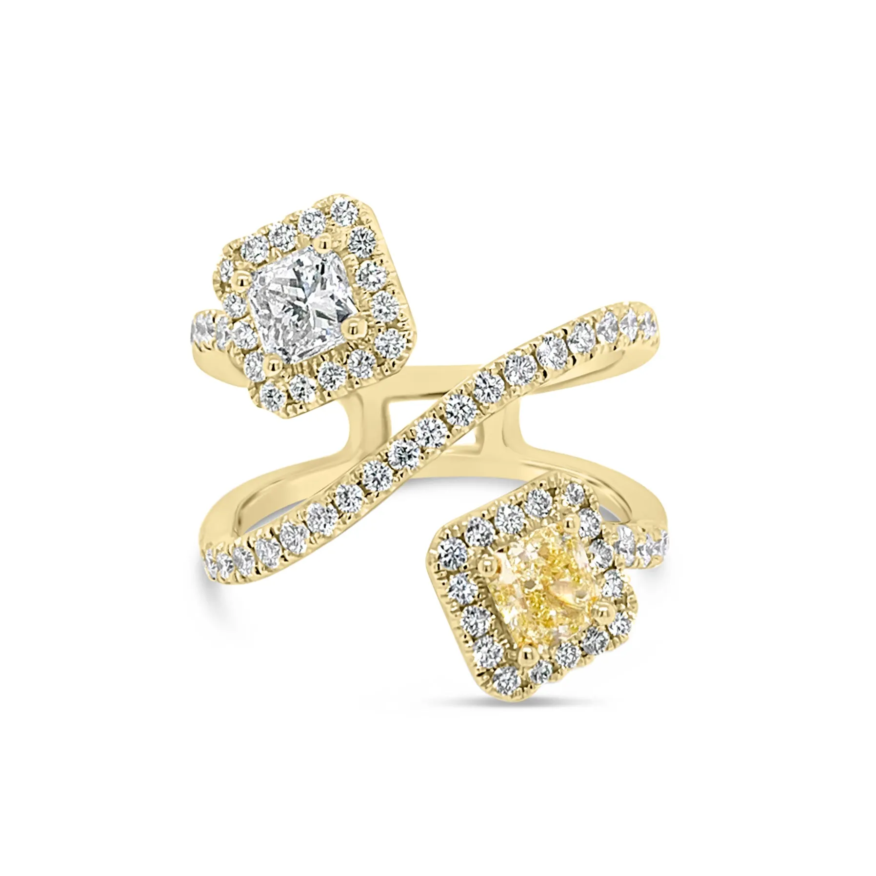 Yellow Diamond Wrap Ring