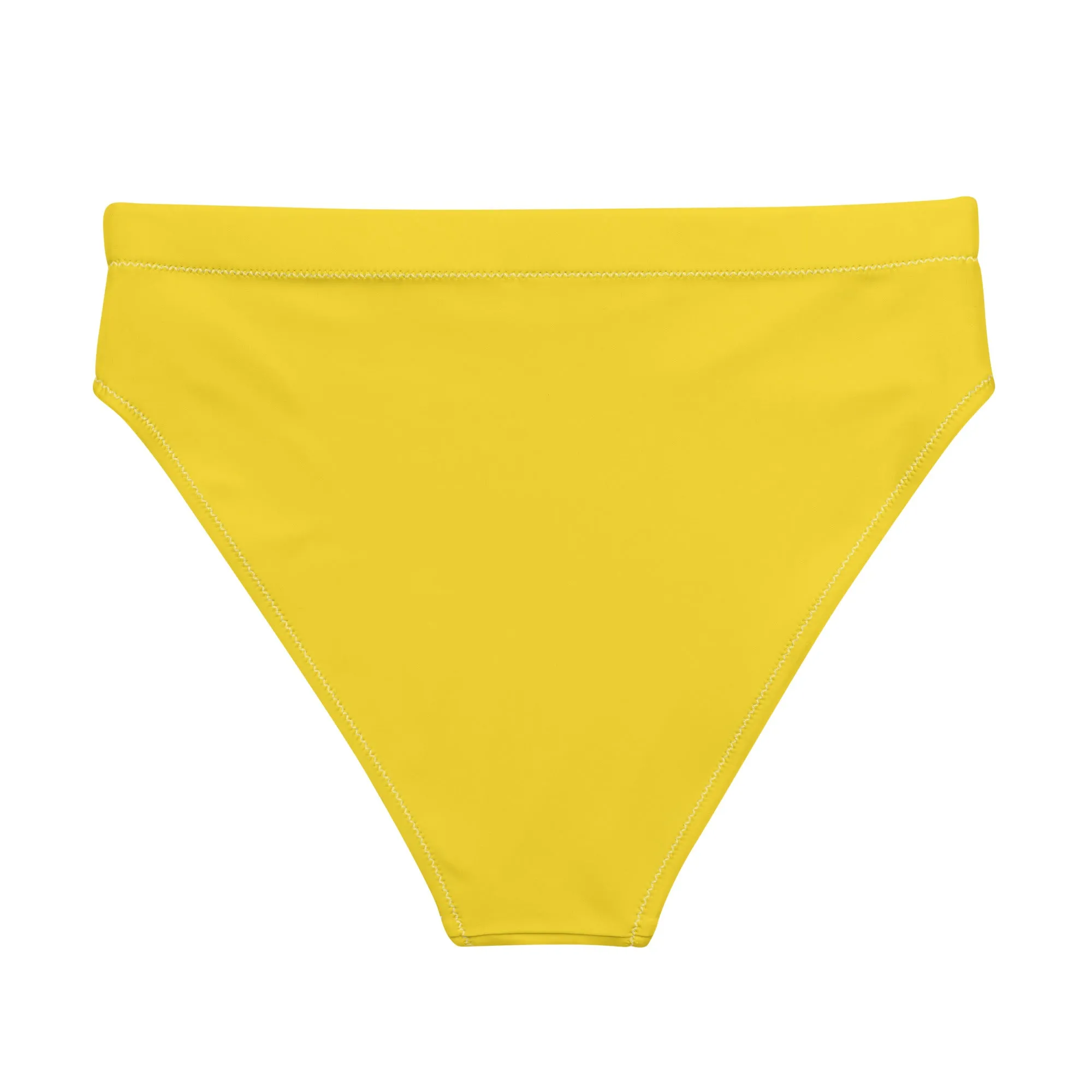 Yellow High Waisted Bikini Swimsuit Bottom