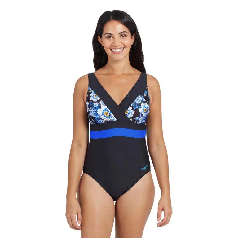 Zoggs Spring Blossom Square Back One Piece